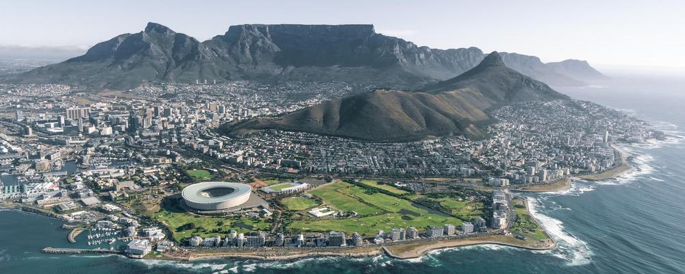 Aerial view over Cape Town