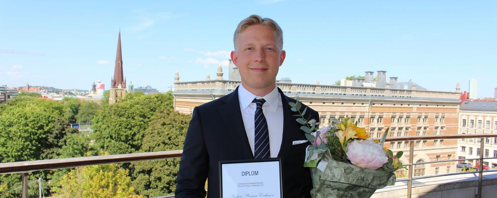 Anders Wiman Eriksson 2023 års mottagare av Sten-Olof Palm stipendium