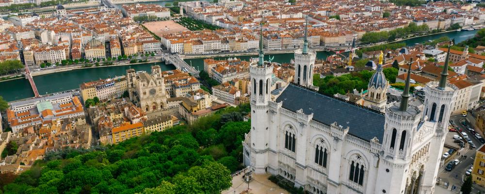 Översiktbild över staden Lyon