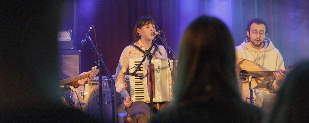 Several musicians on stage