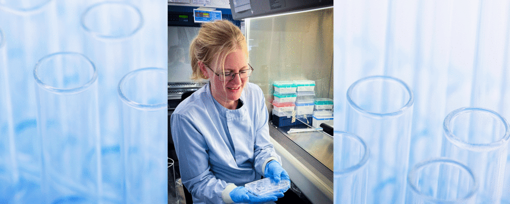 Marit Stockfelt i labbet