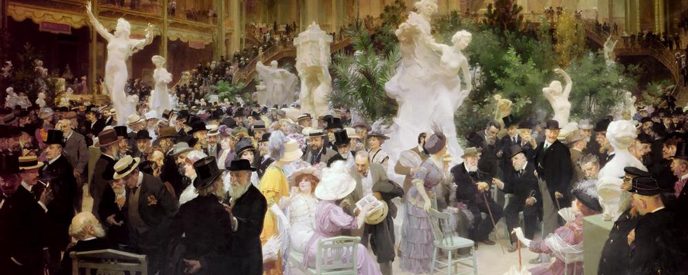 Bilden föreställer tavlan Un vendredi au Salon des Artistes Français