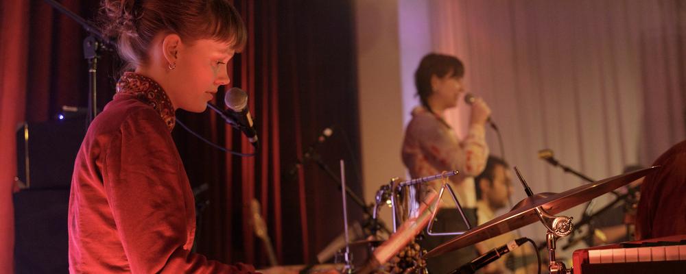 A person playing percussion