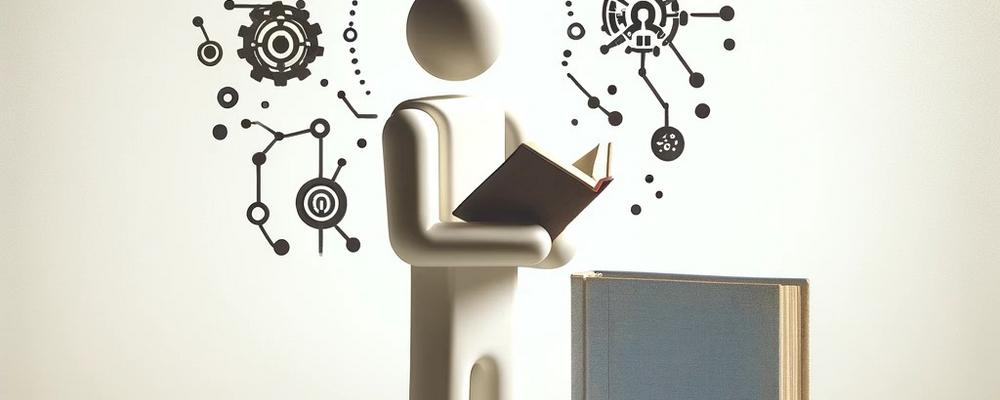 Person som läser bok och tänker