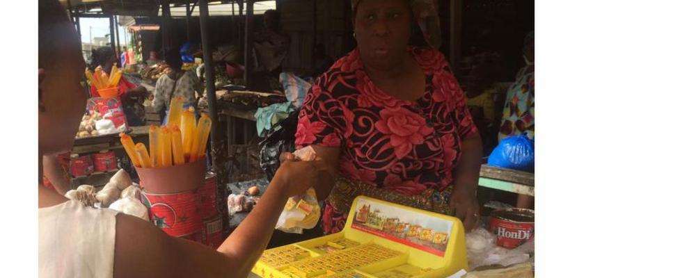 Matmarknad i Abidjan