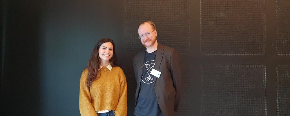 The two researchers featured in the news piece.