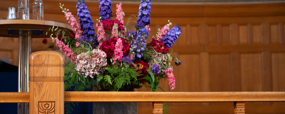 Blommor i Göteborgs universitets aula