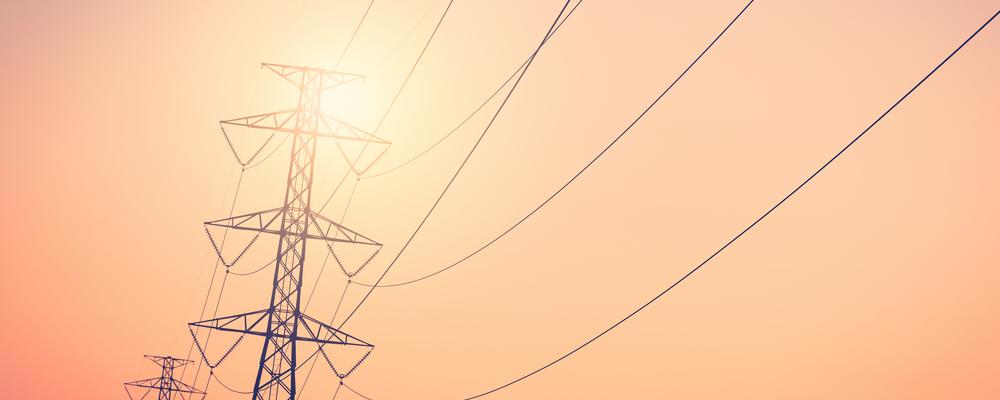 Bild på kraftnätsledning