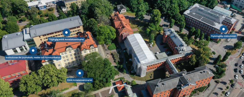 Översiktsbild över Campus Linné