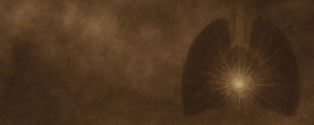 Omslagsillustration: Föreställer friska lungor upplysta av hoppfulla solstrålar. Den är genererad med hjälp av ChatGPT och postprocessad av Louse Mövik.