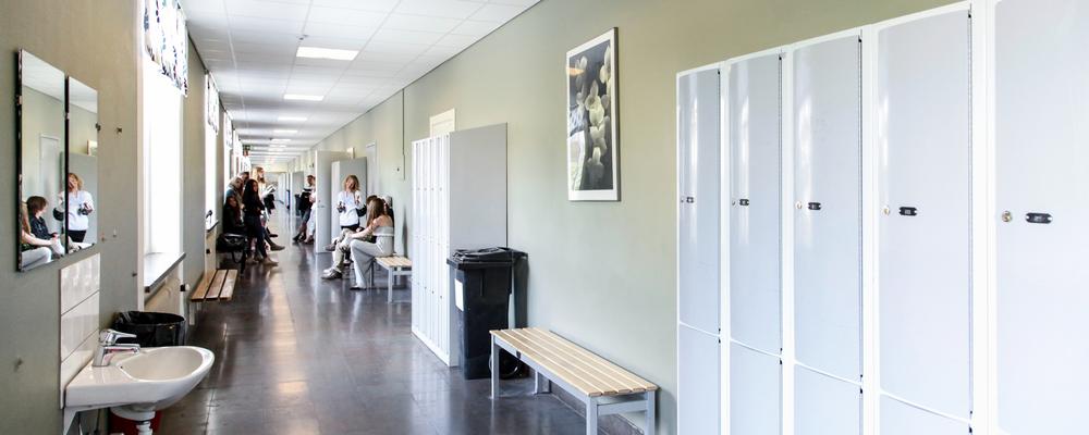 Elever i skolkorridor