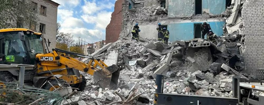 Building destroyed by war i Ukraine