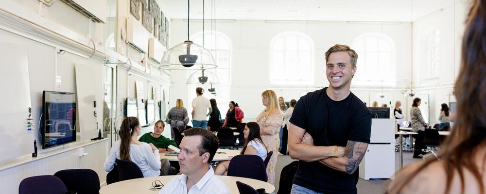 Studenter i ALC-sal