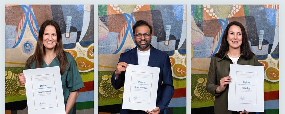 Assar Gabrielsson Prize 2026, awarded to: Louise Carstam, Ketan Thombare and Ella Eklund