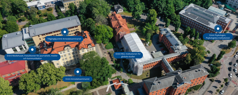 Översiktsbild över Campus Linné