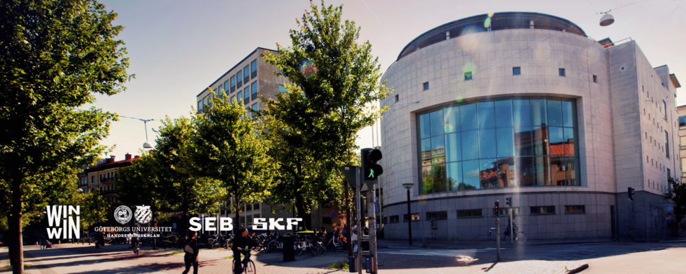 Collage of Handelshögskolan with organiser logotypes