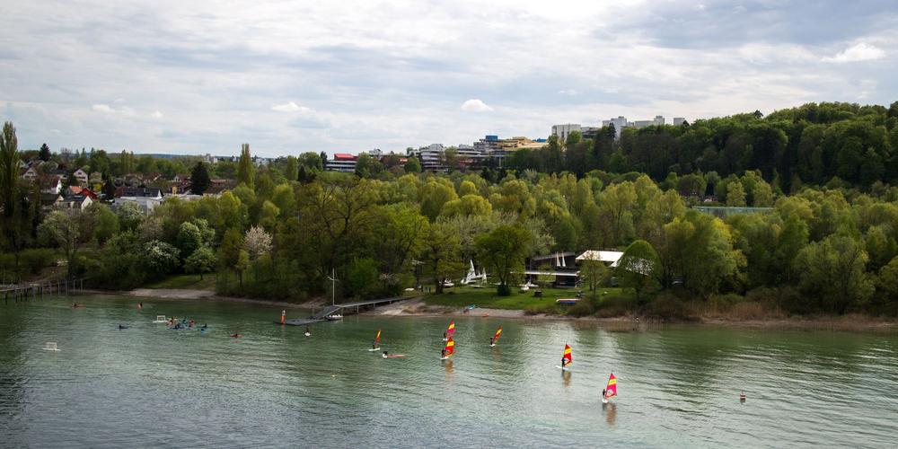 Vattensport vid Bodensjön.