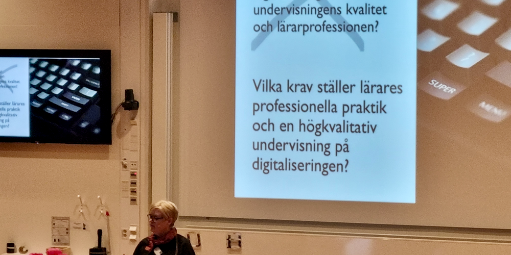 Marie Leijon föreläser.