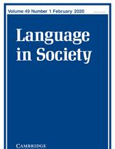 Language in Society 49 (1)
