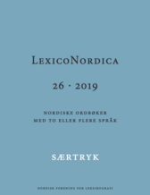 Bild på tidskriften LexicoNordica