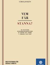 Bokomslag till avhandling om rätten att stanna, av Tobias Jansson.