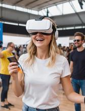 person med VR glasögon