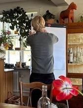 Viktor vid anteckningsblocket