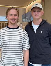 Systemvetarstudenterna Edvard Boson och Casper Henriksson