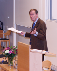Mats Persson pratar på Félix Neubergh seminariet