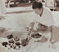 Hans Pettersson sitting on deck