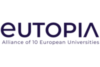 Eutopias logga där det står: Eutopia. Alliance of 10 European Universities