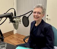Ingrid Larsson i studion för Matarvspodden