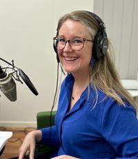 Maria Persson i studion för Matarvspodden