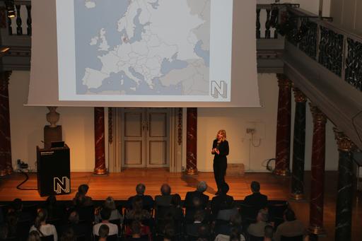 Karin M. Frei giving her inaugural presentation at the National Museum of Denmark, 22 November 2016