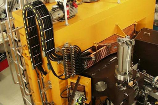 Fig 1. The image shows the Scanditronix MC32 cyclotron at Rigshospitalet in Copenhagen. 