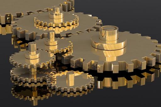 Gold cogs in motion