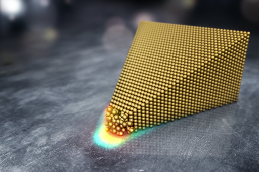 Illustration of melting gold on the nano scale