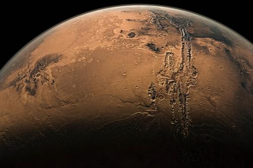 En bild på planeten Mars