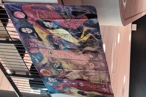 canvas with paintings