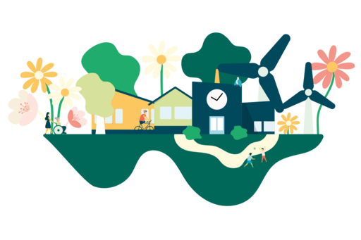 illustration av Halland, den bästa livsplatsen