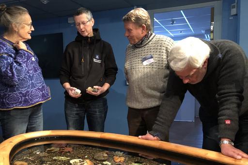 Kerstin visar snäckor 