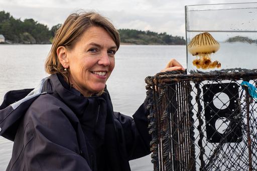 Christin Appelqvist och maneten. 