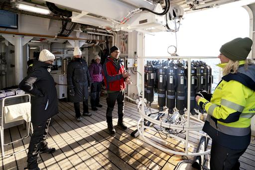 CTD-rosetten ombord på R/V Skagerak