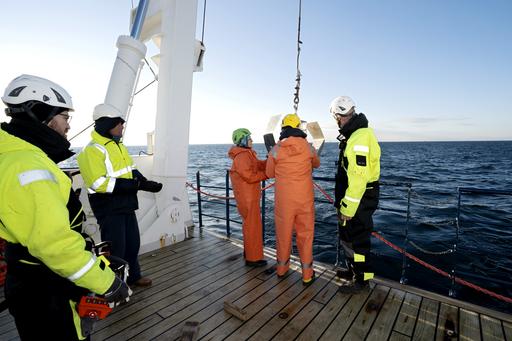 Provtagning ombord på R/V Skagerak