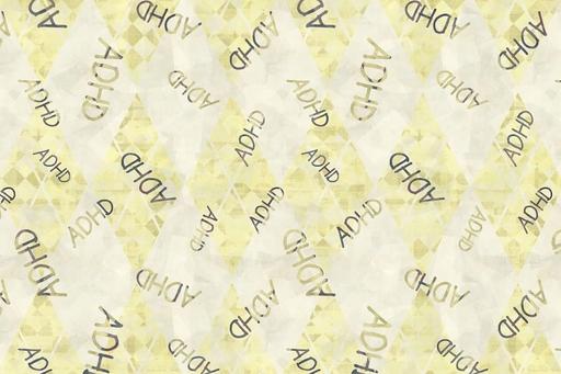 ADHD against graphic background