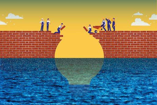 Bridging a gap over a river