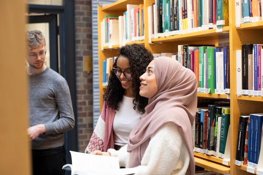 bokhyllor, studenter