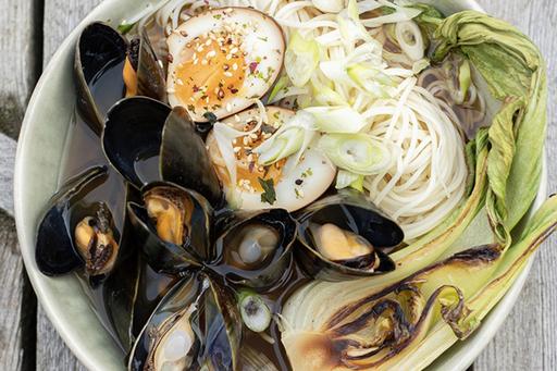 ramen soppa med musslor 