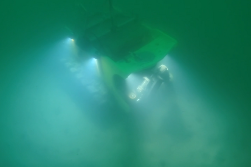 robot on the seabed