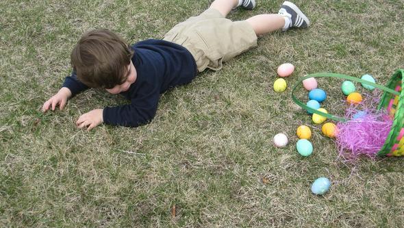 Child who has fallen over